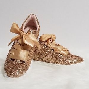 Ribbon Glitter Sneakers